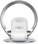 BJZlamp Electric Mute Fan with Remote Controlled Bladeless Powerful Soft Wind Wall Fan for Home Desktop Tower Fan 180 Deg Swinging,Silver