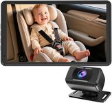 Baby Car Camera 7.2-Inch Monitor: 1080P HD Rear Facing Infant Backseat Camera with Night Vision 360° Rotation Wide Angle USB Plug & Play Anti-Glare Screen for Safe Driving by Rohent -F25