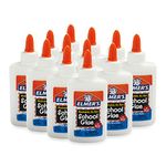 Elmer's Liquid School Glue, White, Washable, 4 Ounces, 12 Count