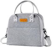 SLOSH Thermal Lunch Bag Small Children Insulated Yogurt Picnic Office Cooler Bag Food Storage Children Adult Women Lunch Bag Work (Grey 10L)