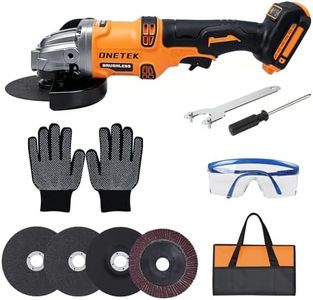 Onetek Cordless Angle Grinder 4-1/2'', Compatible with DeWalt 20V MAX Battery, Brushless Motor & Variable Speed, 8000 RPM for Cutting, Grinding & Polishing – Tool Only (Battery Not Included)