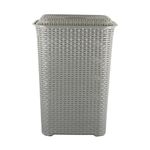 CELLO Eliza Plastic Laundry Basket, L,Grey, 35.5X42.5 Cm