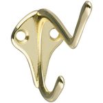 Stanley Hardware DP57-1070 Coat & Hat Hook in Bright Brass