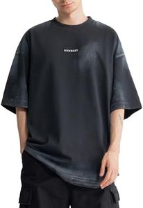 Nicemeet Men's Oversized T-Shirt Unisex Streetwear Short Sleeve Hand-Painted Graffiti Graphic Tees Hip Hop Casual Short Sleeve Top 2026