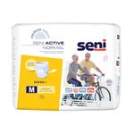 Seni Active Normal Breathable Pant Style Adult Diapers|Wetness Indicator|Quick Absorption System|Side Leakage Protection|Unisex|Medium|Weist Size 31" - 43" (80 Cm - 110 Cm)|Pack Of 1|10 Pcs
