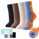 ICEIVY 4 Pairs Thick Thermal Socks for Women Extreme Cold Weather Winter Warm Socks Soft Cozy Womens Crew Socks with Gifts Box