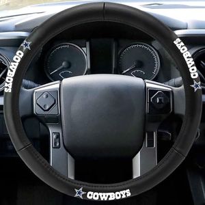 FANMATS 40471 NFL - Dallas Cowboys Genuine Leather Steering Wheel Cover 15" Diameter