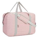 for Easyjet Airlines Cabin Bag 45x36x20 Underseat Foldable Travel Duffel Bag Holdall Tote Carry on Luggage Overnight for Women and Men 30L(Pink (with Shoulder Strap))