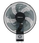 Belaco Wall Fan 16 Inch Wall Mounted 3 Speed Mode Oscillation Fan Tilt Head Easy Install High Airflow 55w Cooler for Summer, Black/Silver