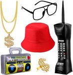 6 Pcs 80s 90s Hip Hop Costume Outfi