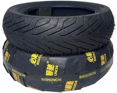 BISHUNCHI 120/70-12 Scooter Tire, 120/70-12 Tubeless Tire for E-Bike, E-Moto, Scooter, Moped, E-Tricycle with 12" Rims - Front/Rear Tire Anti-Skid/Wear-Resistant/Explosion-Proof, 8PR 58J, 2 Pack