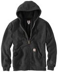 Carhartt Men's Rutland Thermal-Lined Zip-Front Sweatshirt, Carbon Heather/Black, L Regular