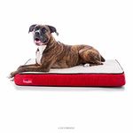 BRINDLE Waterproof Designer Memory Foam Pet Bed Red Sherpa BRLLRS22PB 46 in x 28 in