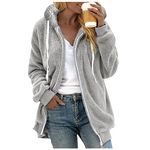 Navy Fleece Women fleece lined jacket women Oversized Zip Up Hoodie For Women Short Hoodies for Women Grey Zip Up Hoodie Teen Sweatshirts Womens Zip Up Hoodie fleece jackets winter coats for women uk