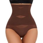 SIMIYA Shapewear for Women Tummy Control High Waist Extra Firm Body Shaper Waist Cincher Stomach Shapewear Brown