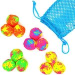 Big Mo's Toys Splash Balls - Neon Drawstring Mesh Bag and Cool Water Balls for Pool - 12 Pack Set