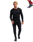 Merino.tech Merino Wool Baselayer Mens Set - Midweight Merino Wool Thermal Underwear for Men Top and Bottom (X-Large, 250 Charcoal Grey)