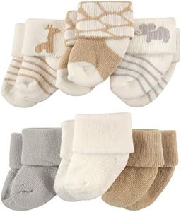 Luvable Friends Unisex Baby Newborn and Baby Socks Set, Safari, 0-3 Months