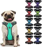 CollarDirect No Pull Reflective Dog Harness with Handle and Front Clip, Adjustible Soft Padded Vest for Small to Large Dogs Training and Walk (Size S, Light Green)