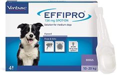 Effipro Spot On for Medium Dogs, 10-20kg, 4 Pipettes