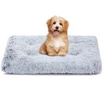 sycoodeal Dog Bed Mat,Soft Plush Dog Bed for Small Dogs & Cats(Grey)