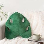 AELS 18 Inches 3D Leaf Decorative Throw Pillow, Cute Monstera Deliciosa Plush Throw Pillow for Plant Lovers Garden Lovers, Living Room Bedroom Nursery Decor, Dark Green