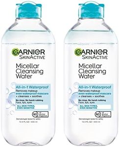 Garnier SkinActive Micellar Water For Waterproof Makeup, Facial Cleanser & Makeup Remover, 13.5 fl. oz, 2 count (Packaging May Vary)