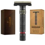 VIKINGS BLADE Adjustable Double Edge Safety Razor + Luxury Case. Smooth, Reusable, Eco-Friendly (The Emperor “Meiji”)