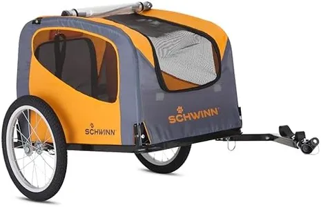 Schwinn 13-SC315 Rascal Bike Pet Trailer, For Small and Large Dogs, Lightweight, Tow with Bicycle, Up to 50 lbs. Small, Orange/Grey