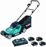 Makita DLM382PF4 Twin 18 V (36 V) Li - ion LXT 38 cm Lawn Mower Complete with 4 x 3.0 Ah Batteries and Twin Port Charger