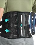 Fitomo Back Brace for Women Men with Ergonomic Curved Spine Support and Carbon Fibre Splints, Back Brace for Lower Back Pain Relief, Posture, Work, Heavy Lifting, Sciatica, Herniated Disc