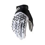 100% GEOMATIC Mountain Biking Gloves (SM - WHITE) MTB & Power Sport Racing Protective Gear - Small