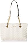 KARL LAGERFELD Women's Karolina Tote Bag, Winter White, One Size