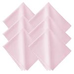 laeeyin 6pcs Glasses Cleaning Cloth Microfiber Glasses Cleaning Cloths Screen Cleaner Cloths for Glasses, Screens, Tablets, Glasses (15 x 18 cm) (Pink)