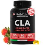 Bandini® CLA Supplement 3000 mg | High Strength Softgels - 80% Active Isomers Conjugated Linoleic Acid from Safflower Oil - Pre Workout Diet Supplement (Alternative of L-Carnitine) for Men & Women