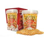 USA Top Grade Popping Corn - Boxed, Re-sealable, Re-usable 1ltr Tub American Popcorn Kernels for Popcorn Makers and Traditional Popping