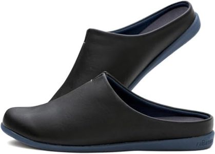 Frontier Room's PLUS Slide Sandals, Synthetic Leather, Black, Large