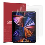 iCarez (Updated Version) Anti-Glare Matte Screen Protector for Apple 12.9-inch iPad Pro 12.9 2018 PET Film Compatible with Face ID - Pack of 2