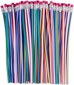 THE TWIDDLERS 70 Fun Novelty Bendy Flexible Pencils | Goodie Bag Items for Kids, Birthday Party Favour Stuffer & Toys for Boys & Girls, Children School Supplies, Classroom Prizes