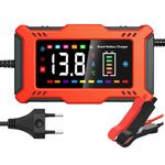 YONHAN Intelligent Battery Charger, 6A 12V Lithium Iron Phosphate, Lead Acid Maintainer and Automatic Battery Repair Function Portable with LED Display, for Car, Motorcycle, Truck, AGM