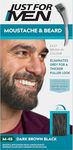 Just for men Moustache & Beard Dark Brown Dye, Eliminates Grey for a Thicker & Fuller Look M45