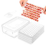 Mini Ice Cube Tray with Lid and Bin,4 Pack Ice Trays for Freezer,348 Pcs Mini Ice Maker,Ice Cube Mold,Small Round Ice Cube Trays Easy Release, Crushed Ice Trays for Chilling Drinks Coffee (Clear)