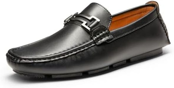 Bruno Marc Mens Faux Leather Driving Penny Loafers Boat Shoes, Black - 9 (Hugh-01)