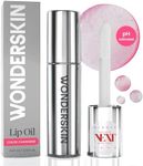 Wonderskin Lip Rehab Serum Oil - Color Changing Lip Oil from Clear to Pink - PH-activated, Non-sticky & Hydrating Tinted Lip Oil for Dry Lips (Kissed)