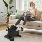 Proton™ Mini Exercise Bike Pedal Exerciser – Under Desk Pedal Bike for Home Office, Portable Fitness Cycle for Legs and Arms – Adjustable Resistance, LCD Monitor, Quiet Operation