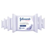 Johnson's Face Care Makeup Be Gone Pampering Wipes, Pack of 1 x 25