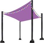 Sun Shade Sail Poles,9 FT Heavy Duty Outdoor Sun Shade Sail Poles Kit Support Awning Canopy Outdoor String Light Pole Post for Outside String Light Deck Patio Backyard Wedding(4Pack)