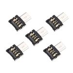 Chenyang Ultra Mini Dm Micro USB 5Pin OTG Adapter Connector for Cell Phone Tablet & USB Cable & Flash Disk OTG*5set