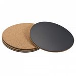 sourcing map Cork Plant Mat 6 Inch Round Plastic Absorbent and Waterproof Coaster Suitable for Home Garden Pot, Pack of 4