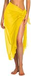 Ekouaer Long Sarong Cover Up Women's Beach Wrap Skirt Swimwear Bikini Cover-ups Dress Golden